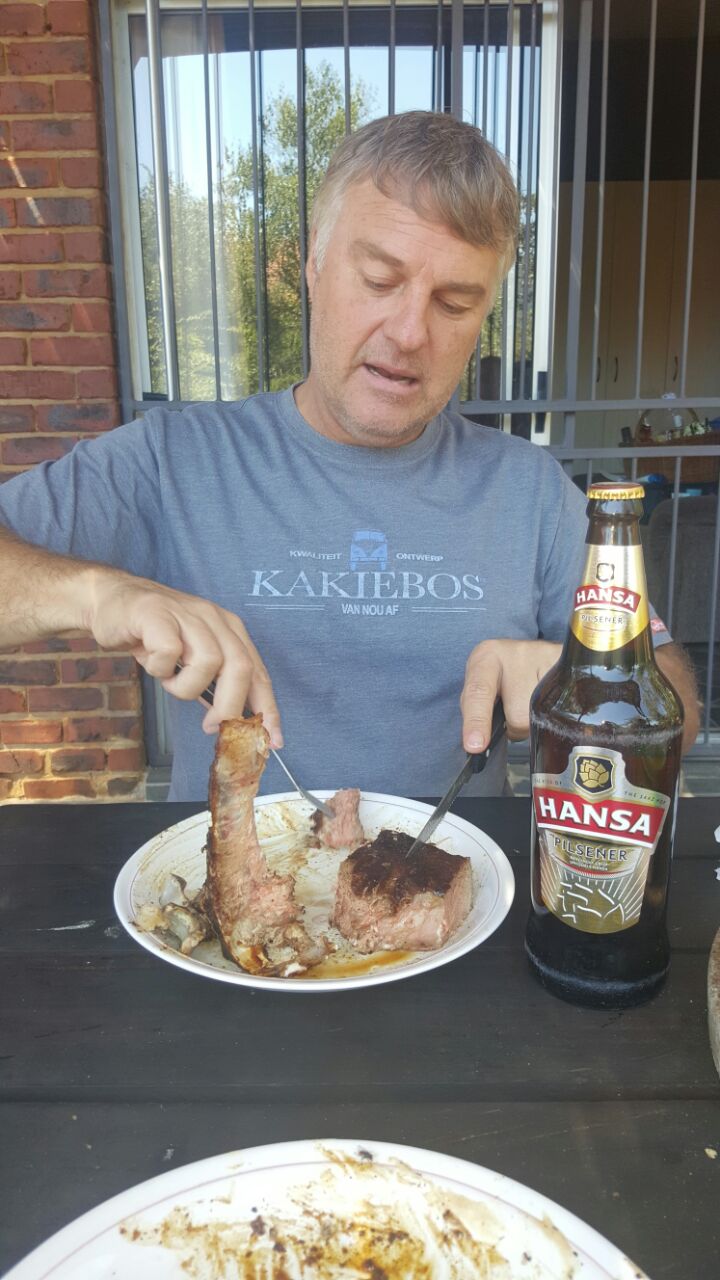Enjoying Steak